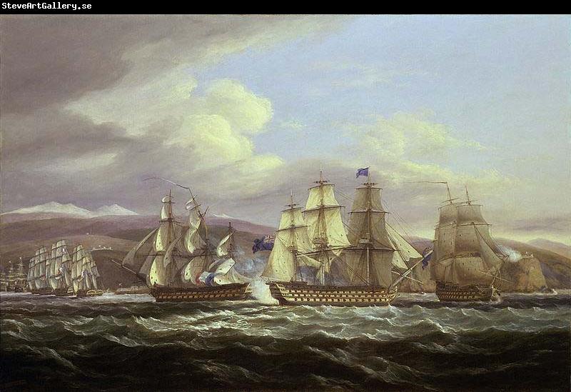 Thomas Luny Blockade of Toulon, 1810-1814: Pellew's action, 5 November 1813